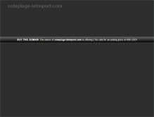 Tablet Screenshot of coteplage-letreport.com
